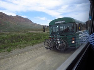 Green shuttle buses take your bike too!