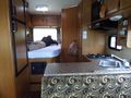 Inside our RV, spacious and solid.