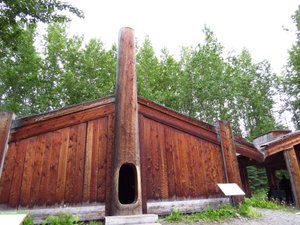 One style of traditional house from South East Alaska where wood is available.