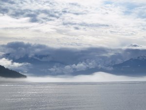 Setting off for Tracy Arm, a misty morning.