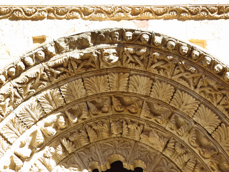 Intricate medieval stone carvings