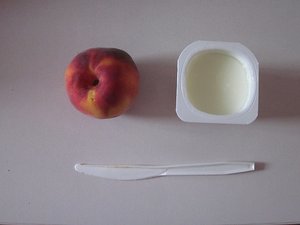 DIY peach yogurt (some disassembly required)