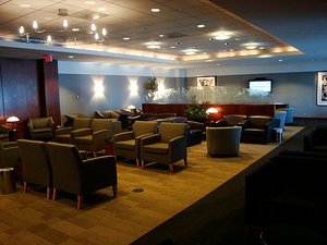 First class lounge at Dulles