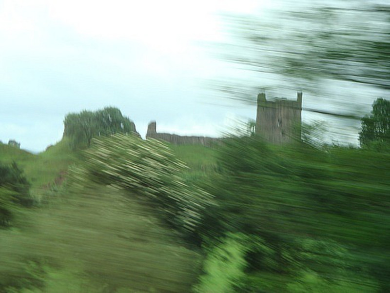 Castle ruins between York and Grasmere