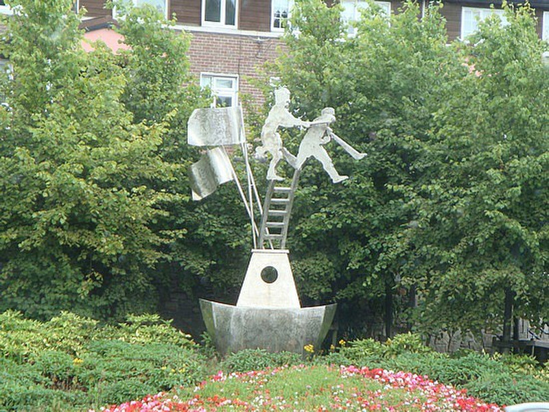 City of Cork&#39;s statue of kids playing &quot;Hurling.&quot;