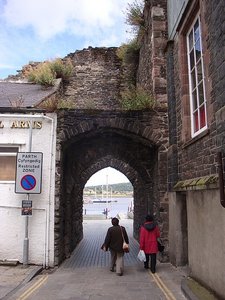 one of the gates in the wall of Conwy, Wales, UK