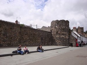 Part of the wall, Conwy, Wales, UK