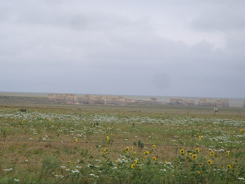 Monument Rocks from the distance
