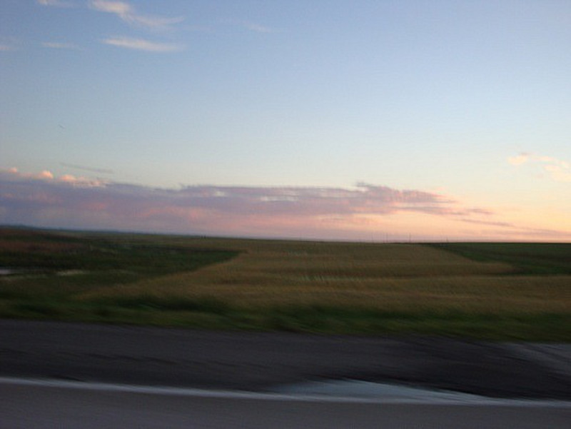 Sunrise on the way to Wall, SD