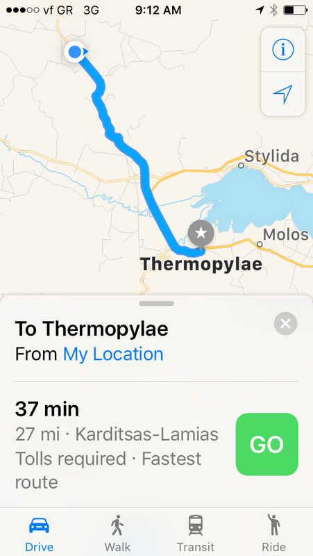 Kalambaka to Thermopylae (20a)