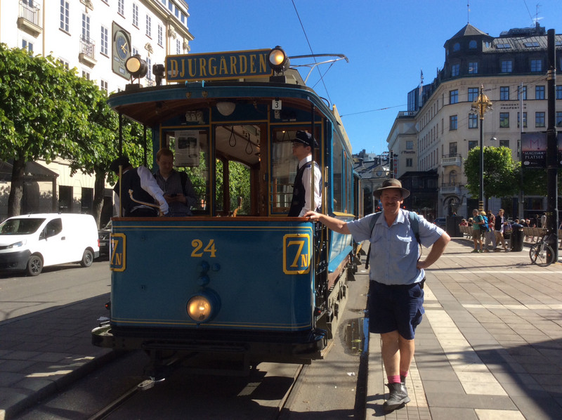 Andy with the historic tram