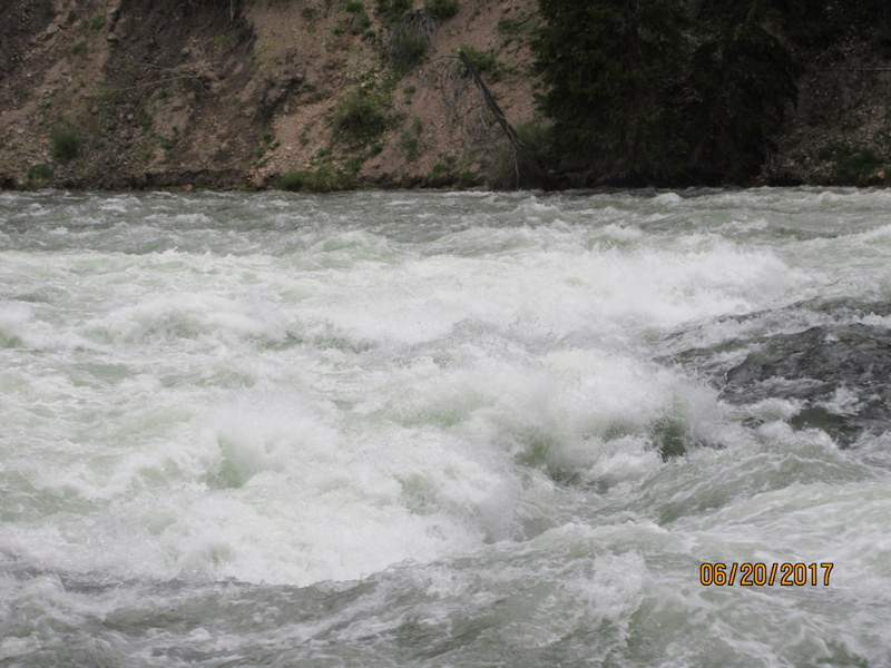 River Empties into Yellowstone Canyon Upper Falls