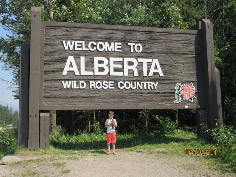 Alberta border with BC