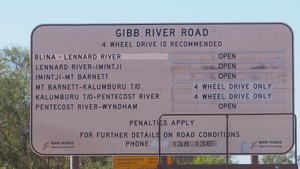 start of Gibb River Road
