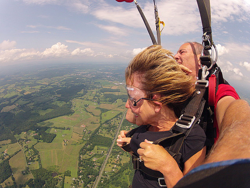 Sheila skydiving