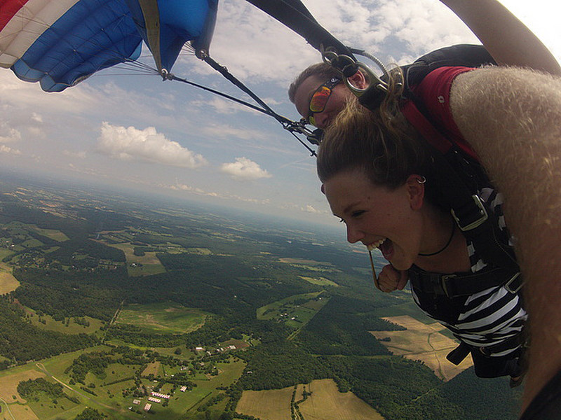 Sarah skydiving