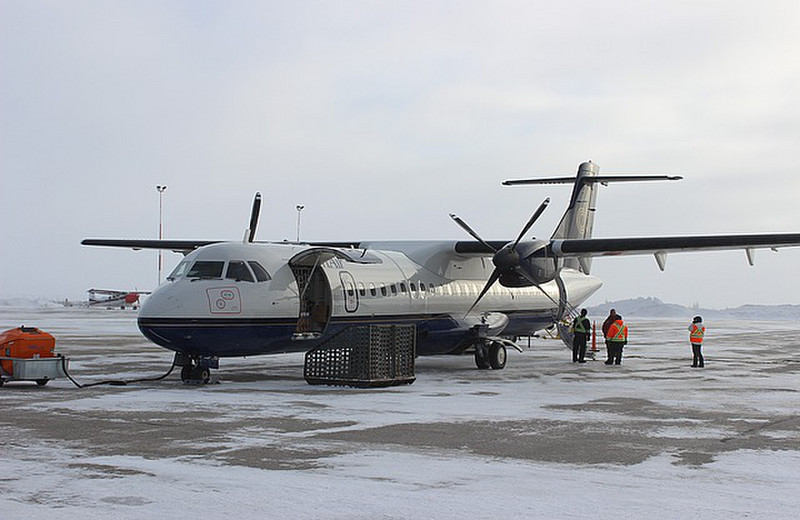 Our plane covering the 900 miles to Churchill