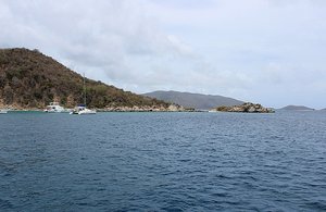 Sailing back towards Tortola