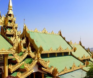 Entering the Shwedagon Pagoda