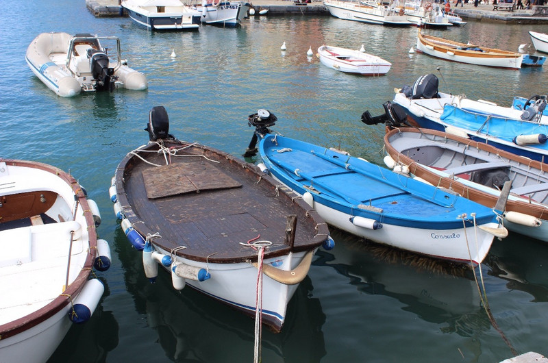 Small boats in the harbor