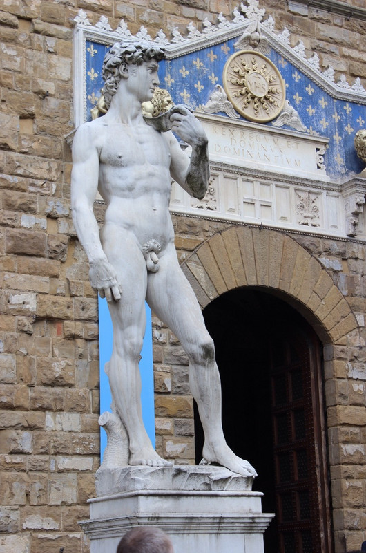 Replica of Statue of David at original location