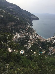 Only half way up the climb from Positano