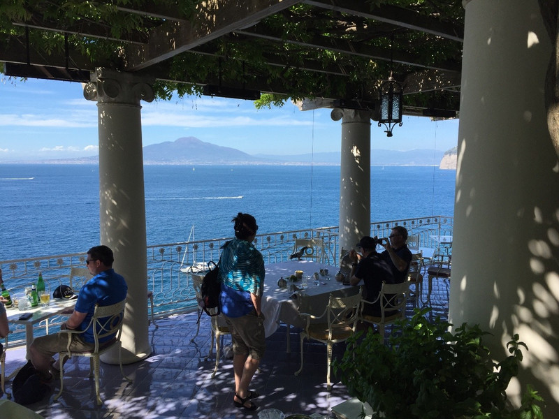 Lunch with view to Vesuvius