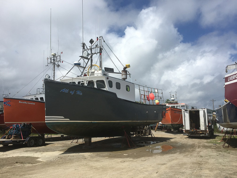 Lobster boats in storage after season ends