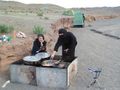 Bushcamp cooking near the Iran border