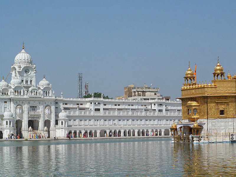 The pond around the golden temple