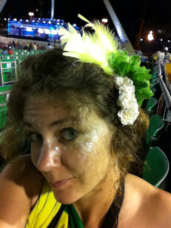 Flowers and feathers in hair ;)