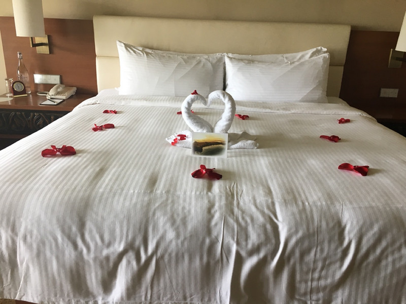 Honeymoon bed set up