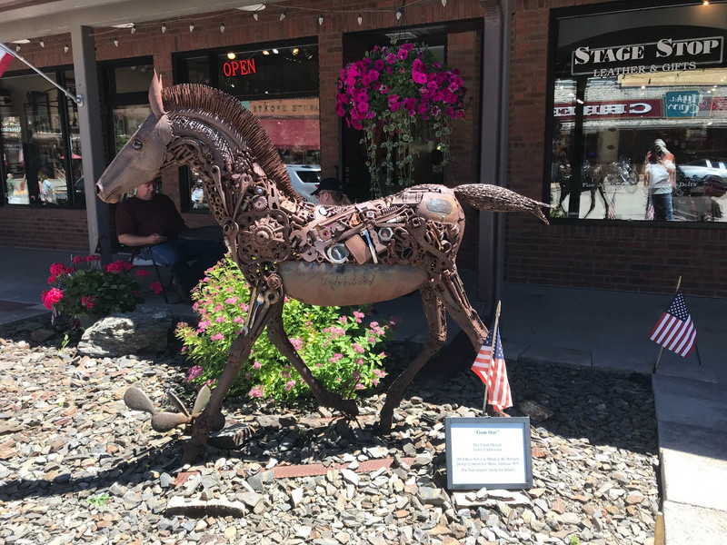 Metal Horse sclupture in Hill City 2