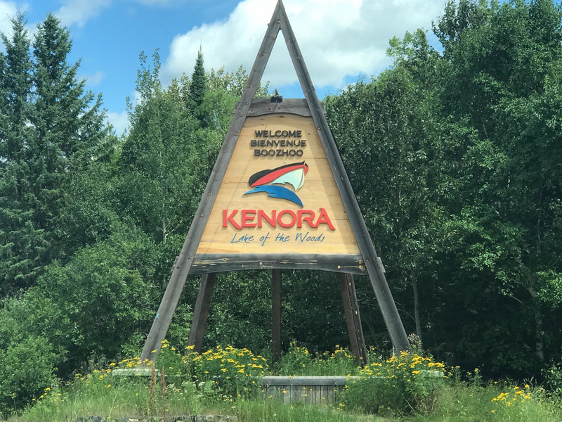 Entrance sign to Kenora