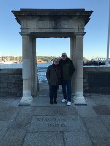 John and Pat at Mayflower Monument