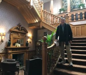 John on a Grand Staircase at our hotel