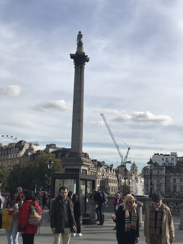 Trafalgar Square with statue of Lord Nelson