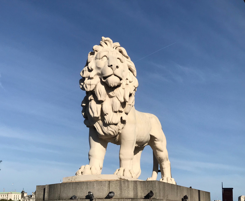 Lion monument along our bus ride today