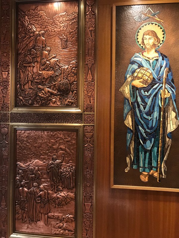 Copper panels and icon