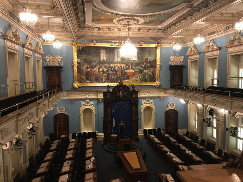 The Blue Room—Opposite Party room in Parliament/Assembly building in Quebec City 