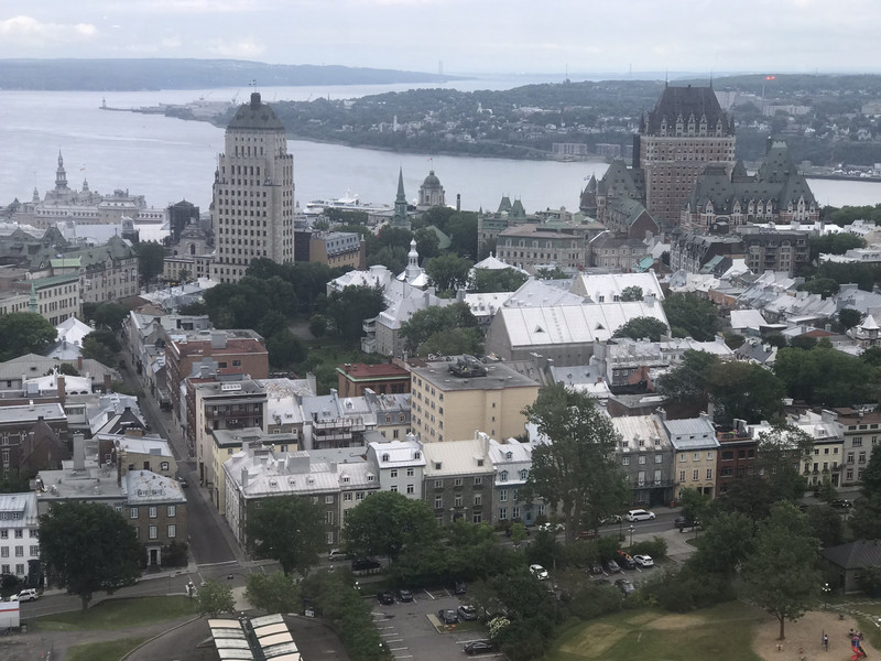 Bird’s Eye View of Quebec City from 23rd floor of Hilton Quebec 