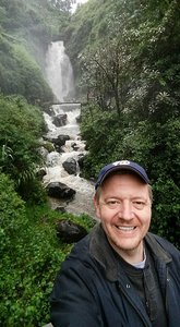 Selfie at the Waterfall Outside Otavalo