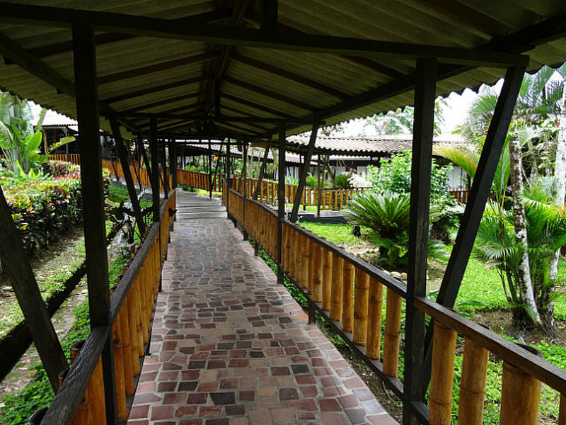Walkway Up to the Resort From the Docks