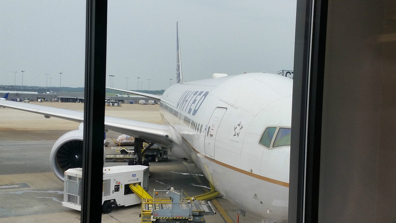 Our plane from Dulles to London
