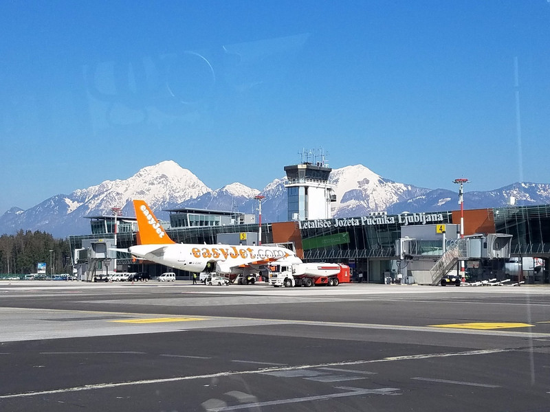 Tiny airport in Ljubljana