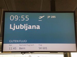 Our Flight to Ljubljana