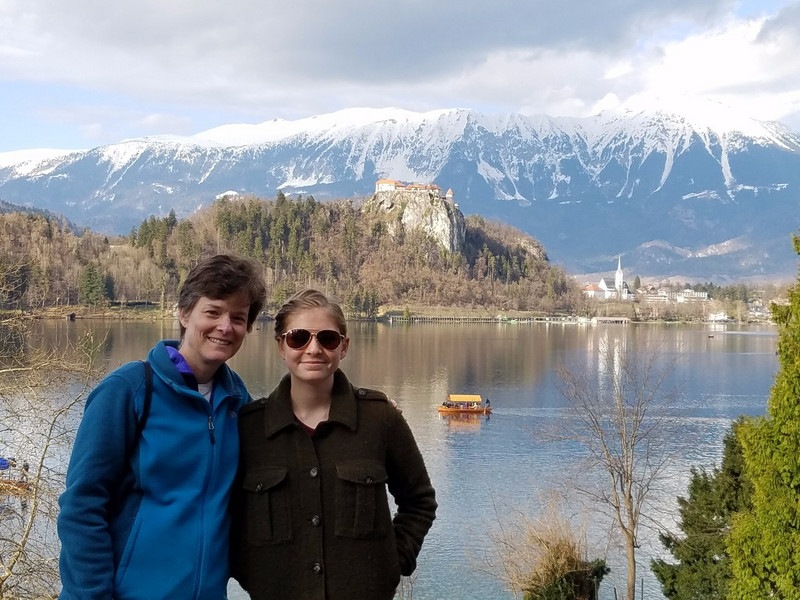 K and Anna at Lake Bled