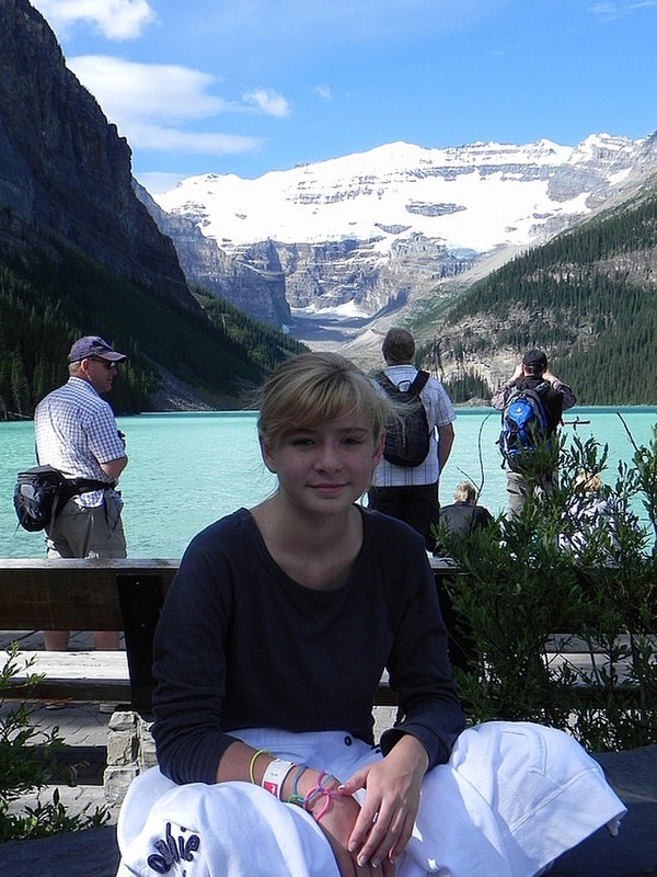 Anna in front of Lake Louise