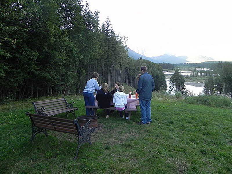 Dinner at our Cabins