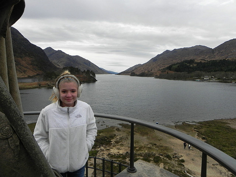 Anna on Top of Glenfinnan Monument